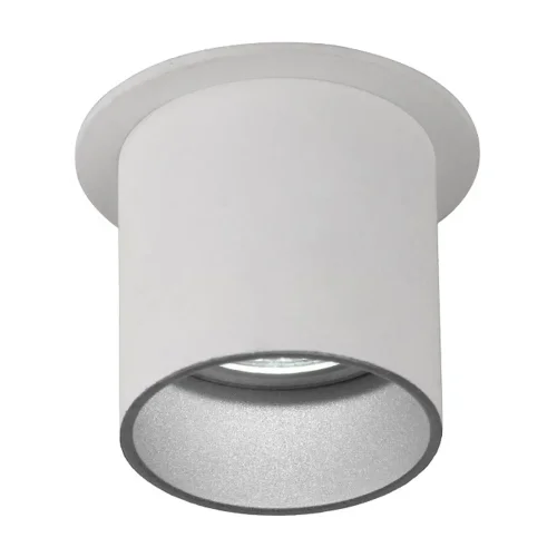 FOCO EMBUTIDO COM ABERTURA REGULÁVEL BRANCO/PRATA GU10