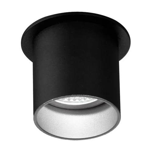 FOCO EMBUTIDO COM ABERTURA REGULÁVEL PRETO/PRATA GU10