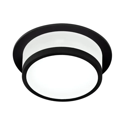 FOCO EMBUTIDO CASA DE BANHO LUZ FRONTAL E LATERAL PRETO GU10