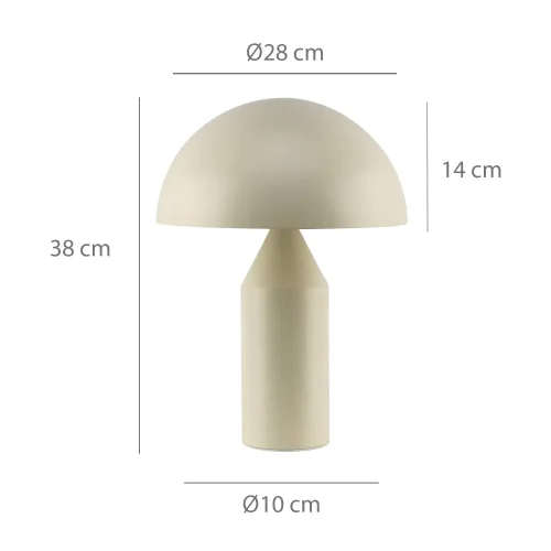 CANDEEIRO DE MESA 2 LUZES E27 BEGE ENOKI