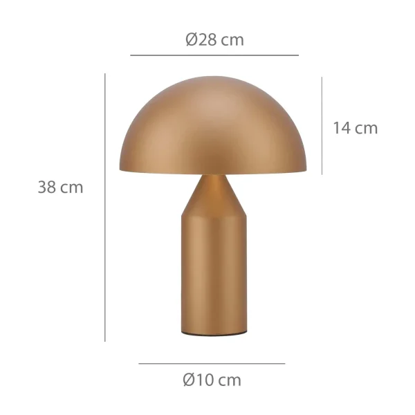 CANDEEIRO DE MESA 2 LUZES E27 COBRE ENOKI