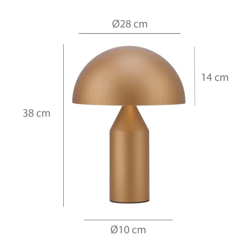 CANDEEIRO DE MESA 2 LUZES E27 COBRE ENOKI