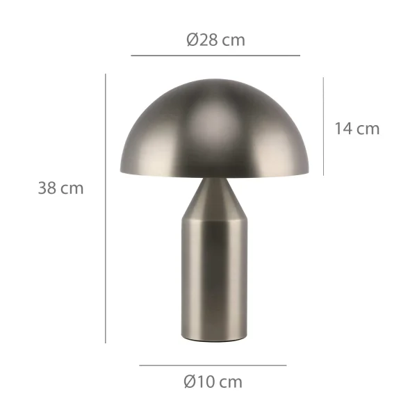 CANDEEIRO DE MESA 2 LUZES E27 NÍQUEL MATE ENOKI