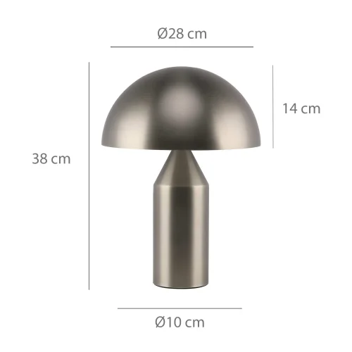 CANDEEIRO DE MESA 2 LUZES E27 NÍQUEL MATE ENOKI