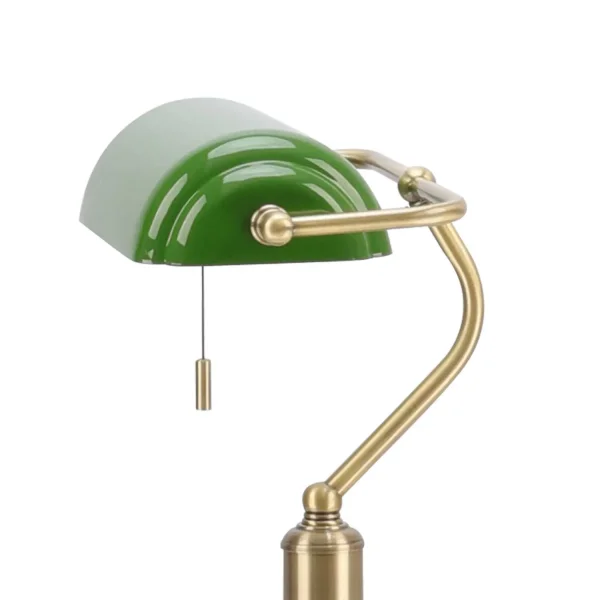 CANDEEIRO DE MESA DE BANQUEIRO E27 VERDE BRILHANTE