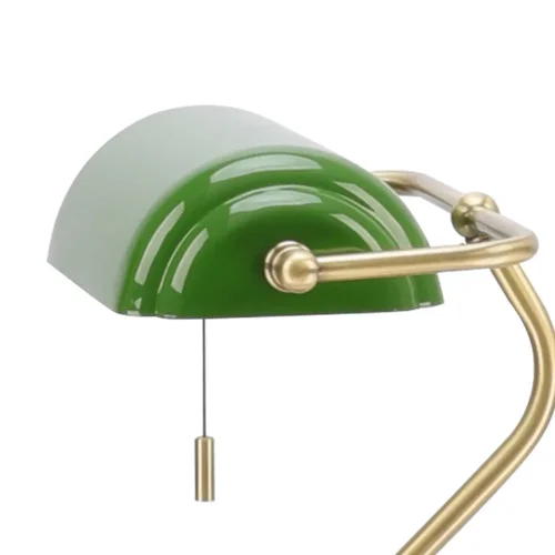 CANDEEIRO DE MESA DE BANQUEIRO E27 VERDE BRILHANTE