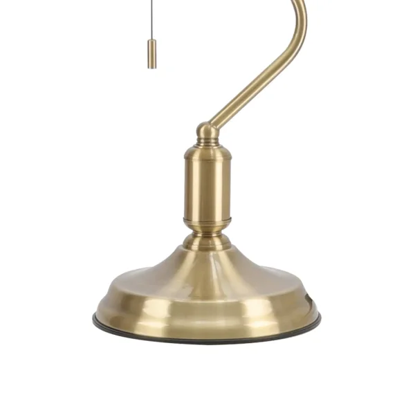 CANDEEIRO DE MESA DE BANQUEIRO E27 BEGE BRILHANTE