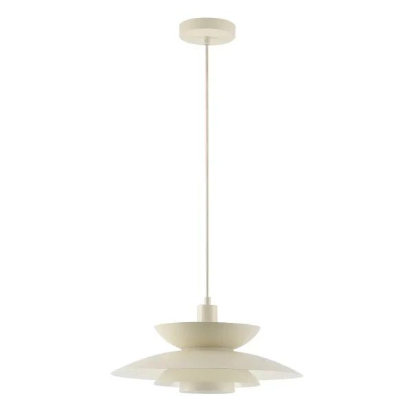 CANDEEIRO DE TETO 1 LUZ E27 BEGE Ø38 CM ORNELLA