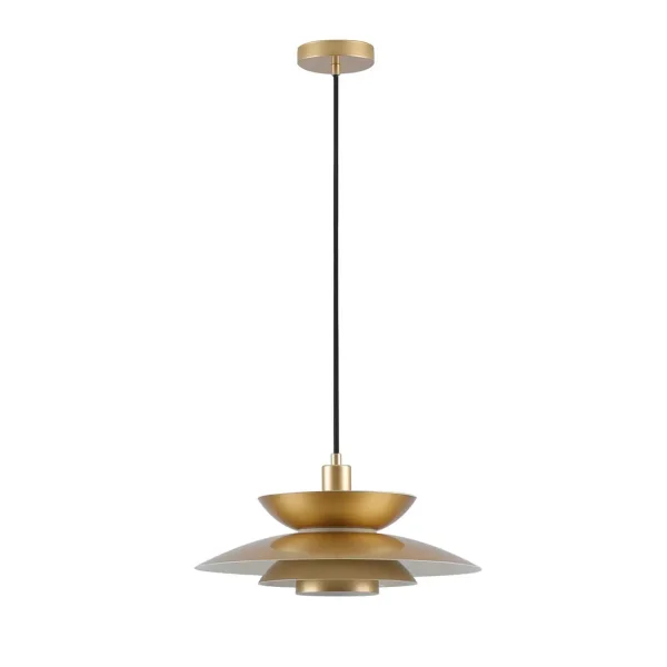 CANDEEIRO DE TETO 1 LUZ E27 DOURADO Ø38 CM ORNELLA