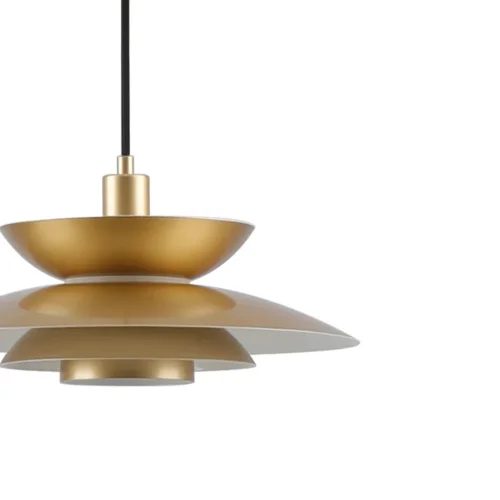 CANDEEIRO DE TETO 1 LUZ E27 DOURADO Ø38 CM ORNELLA