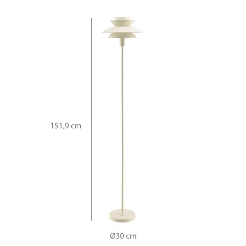 CANDEEIRO DE PÉ 1 LUZ E27 BEGE Ø30 CM ORNELLA