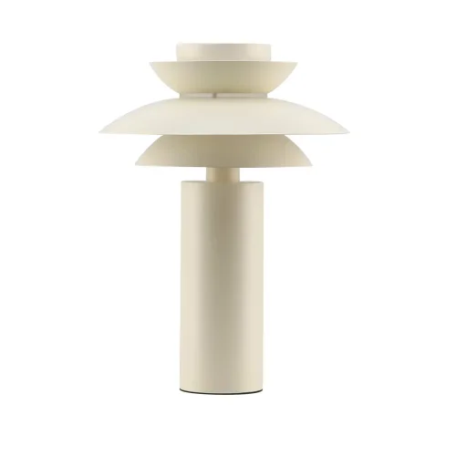 CANDEEIRO DE MESA 1 LUZ E27 BEGE Ø30 CM ORNELLA