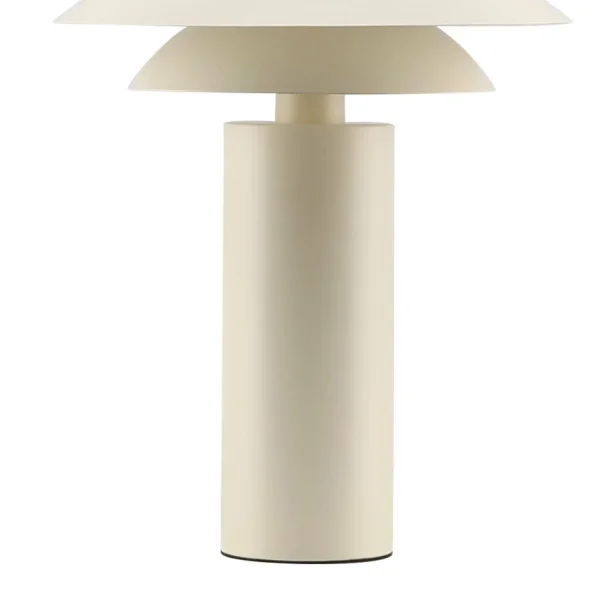 CANDEEIRO DE MESA 1 LUZ E27 BEGE Ø30 CM ORNELLA