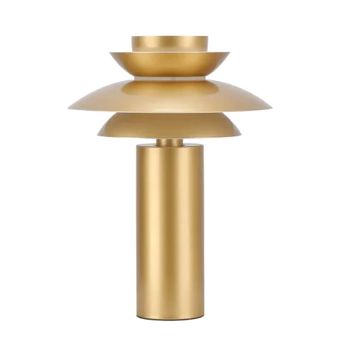 CANDEEIRO DE MESA 1 LUZ E27 DOURADO Ø30 CM ORNELLA