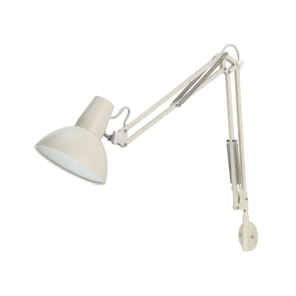 CANDEEIRO MULTIFUNÇÕES DE MESA, PAREDE E PINÇA EM AÇO BRANCO