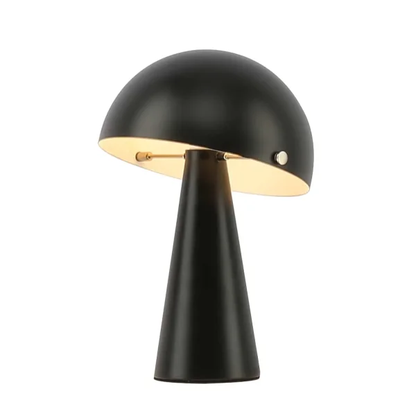 CANDEEIRO DE MESA EM AÇO PINTADO DE PRETO E27 CHANTERELLE