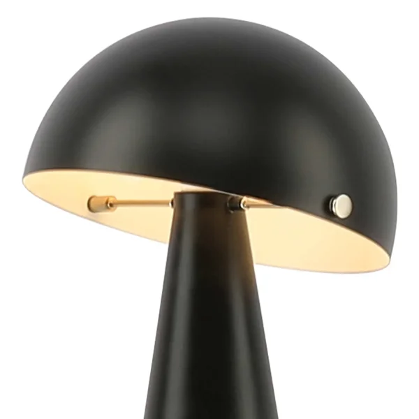 CANDEEIRO DE MESA EM AÇO PINTADO DE PRETO E27 CHANTERELLE