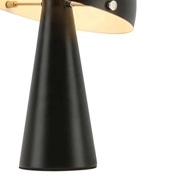 CANDEEIRO DE MESA EM AÇO PINTADO DE PRETO E27 CHANTERELLE