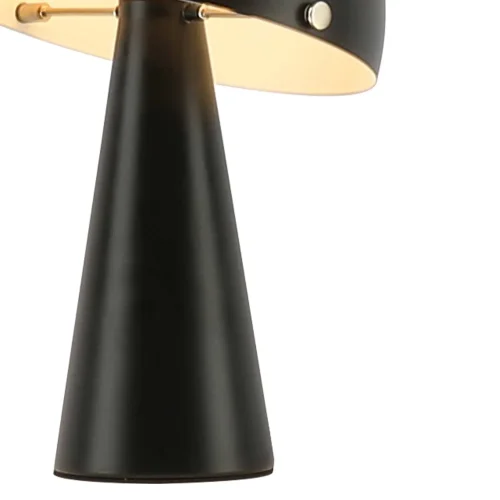 CANDEEIRO DE MESA EM AÇO PINTADO DE PRETO E27 CHANTERELLE