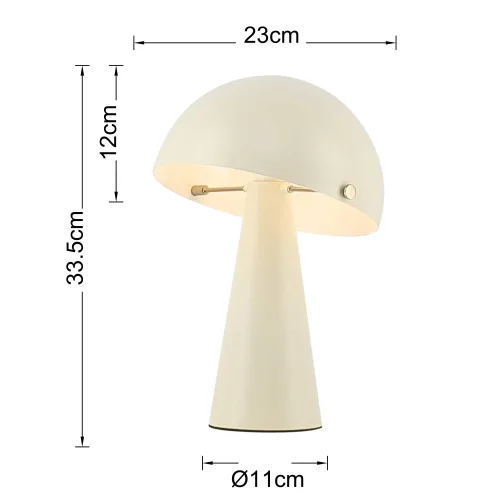 CANDEEIRO DE MESA EM AÇO PINTADO BEGE E27 CHANTERELLE