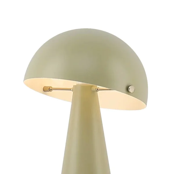 Candeeiro de mesa Chanterelle em aço verde mate E27 | Lúzete