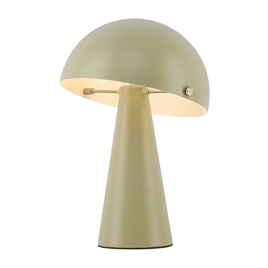 Candeeiro de mesa Chanterelle em aço verde mate E27 | Lúzete 2