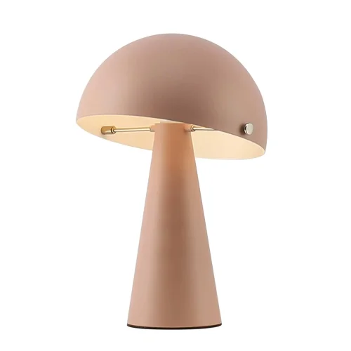 CANDEEIRO DE MESA EM AÇO PINTADO ROSA MATE E27 CHANTERELLE