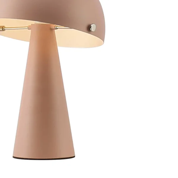 CANDEEIRO DE MESA EM AÇO PINTADO ROSA MATE E27 CHANTERELLE