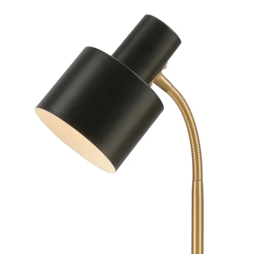 CANDEEIRO DE MESA E27 PRETO E DOURADO GEMMA