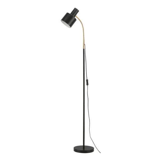 CANDEEIRO DE PÉ E27 PRETO E DOURADO GEMMA 2