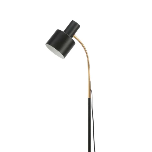 CANDEEIRO DE PÉ E27 PRETO E DOURADO GEMMA