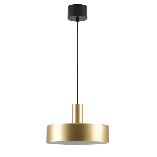 CANDEEIRO DE TETO E27 PRETO E DOURADO GEMMA 2
