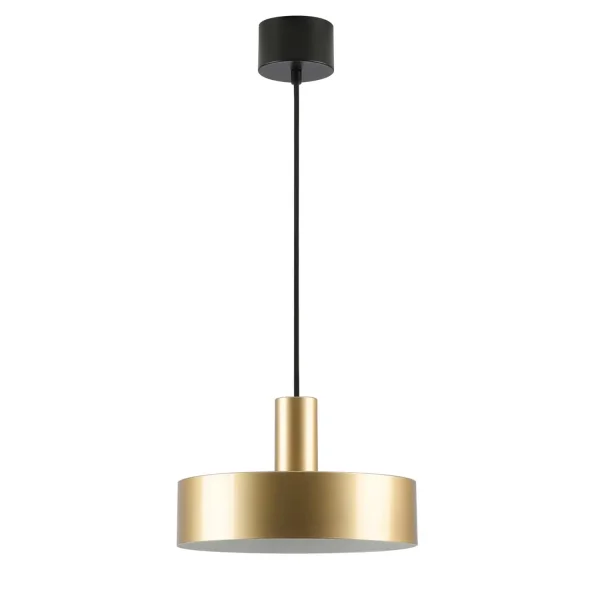 CANDEEIRO DE TETO E27 PRETO E DOURADO GEMMA