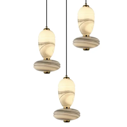 CANDEEIRO DE TETO LED 3 LUZES 30 W CCT EFEITO MÁRMORE TOSCANA