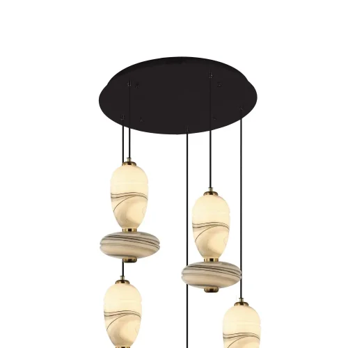 CANDEEIRO DE TETO LED 5 LUZES 50 W CCT EFEITO MÁRMORE TOSCANA