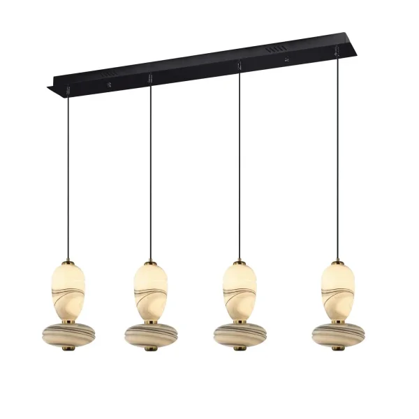CANDEEIRO DE TETO LED 4 LUZES 40 W CCT EFEITO MÁRMORE TOSCANA
