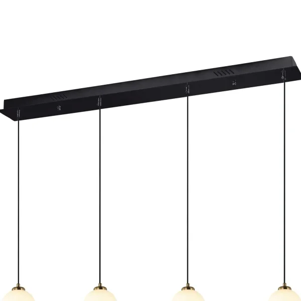 CANDEEIRO DE TETO 4 LUZES LED 40W CCT CERÂMICA/VIDRO HATHOR