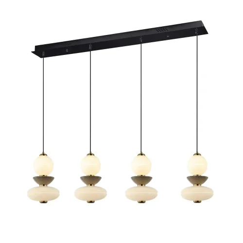 CANDEEIRO DE TETO 4 LUZES LED 40W CCT CERÂMICA/VIDRO HATHOR