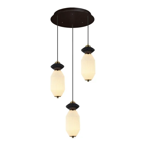 CANDEEIRO DE TETO LED 3 LUZES 30W CCT CERÂMICA/VIDRO KIYA