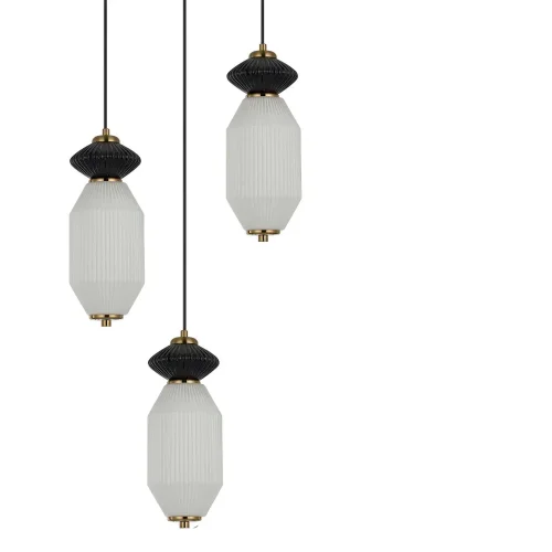 CANDEEIRO DE TETO LED 3 LUZES 30W CCT CERÂMICA/VIDRO KIYA