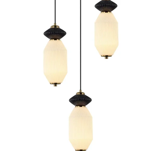 CANDEEIRO DE TETO LED 3 LUZES 30W CCT CERÂMICA/VIDRO KIYA