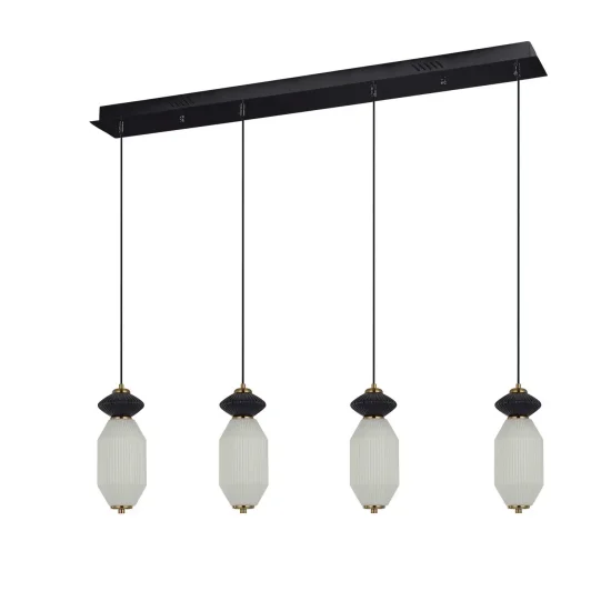 CANDEEIRO DE TETO LED 4 LUZES 40W CCT CERÂMICA/VIDRO KIYA 2