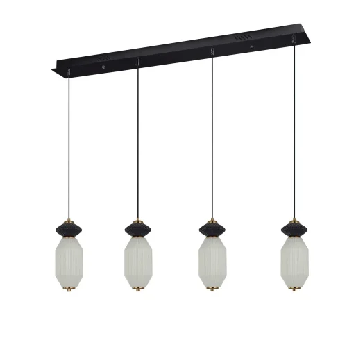 CANDEEIRO DE TETO LED 4 LUZES 40W CCT CERÂMICA/VIDRO KIYA