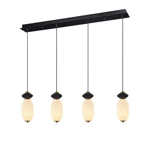 CANDEEIRO DE TETO LED 4 LUZES 40W CCT CERÂMICA/VIDRO KIYA