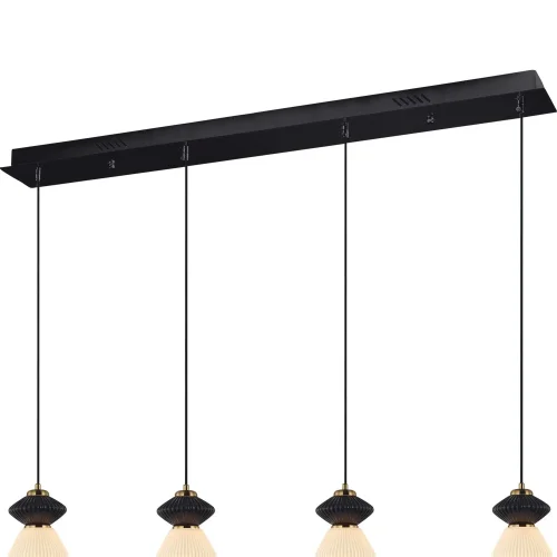 CANDEEIRO DE TETO LED 4 LUZES 40W CCT CERÂMICA/VIDRO KIYA