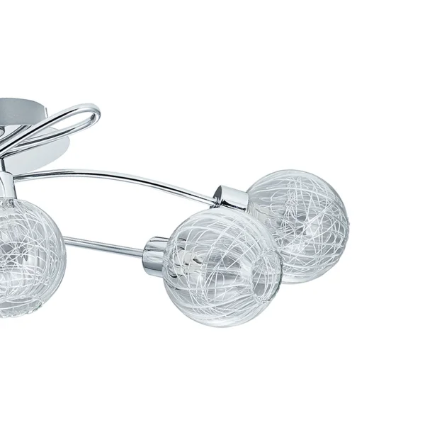 TETO TETO 5 LUZES DE QUINN CROMADAS