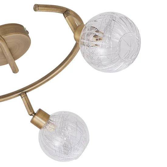 TETO DE COURO QUINN DE 3 LUZ 2