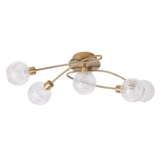 TETO TETO 5 LUZES QUINN COURO