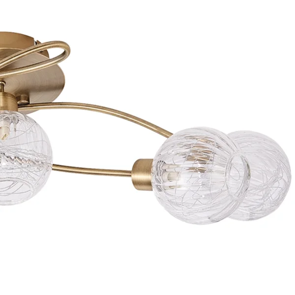 TETO TETO 5 LUZES QUINN COURO