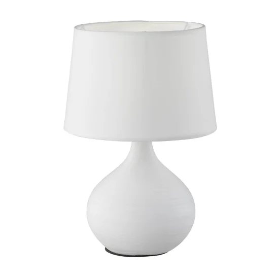 LÂMPADA DE MESA DE CERÂMICA BRANCA GUIDO